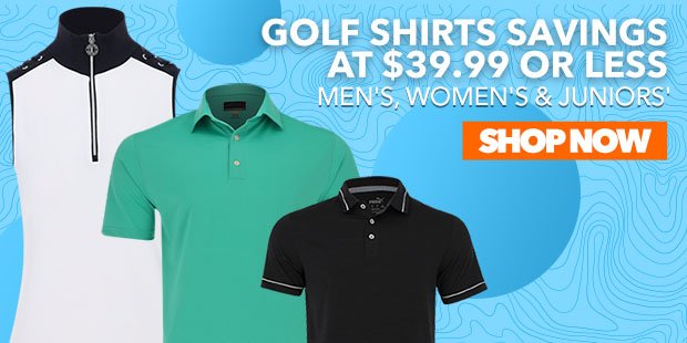 Golf Shirts | Savings at $39.99 or less on Men's, Women's & Juniors'