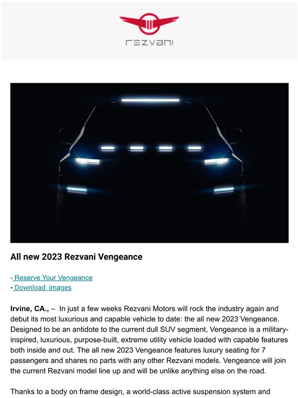 All new 2023 Rezvani Vengeance