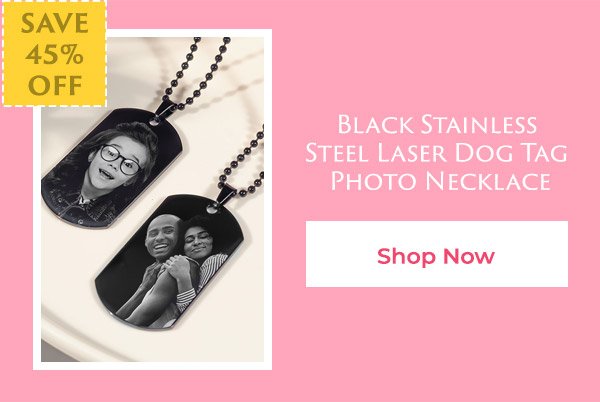 Black Photo Dog tags