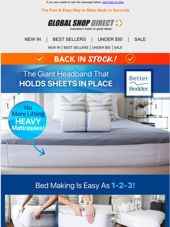 Global Shop Direct Better Bedder Is Back In Stock! Milled