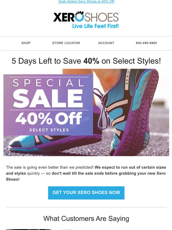 Get 40% Off Select Xero Shoes Before They're Gone!