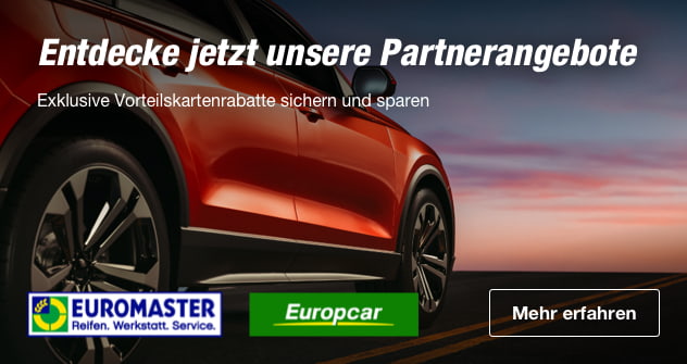 Entdecke jetzt unsere Partnerangebote. Exklusive Vorteilskartenrabatte sichern und sparen.