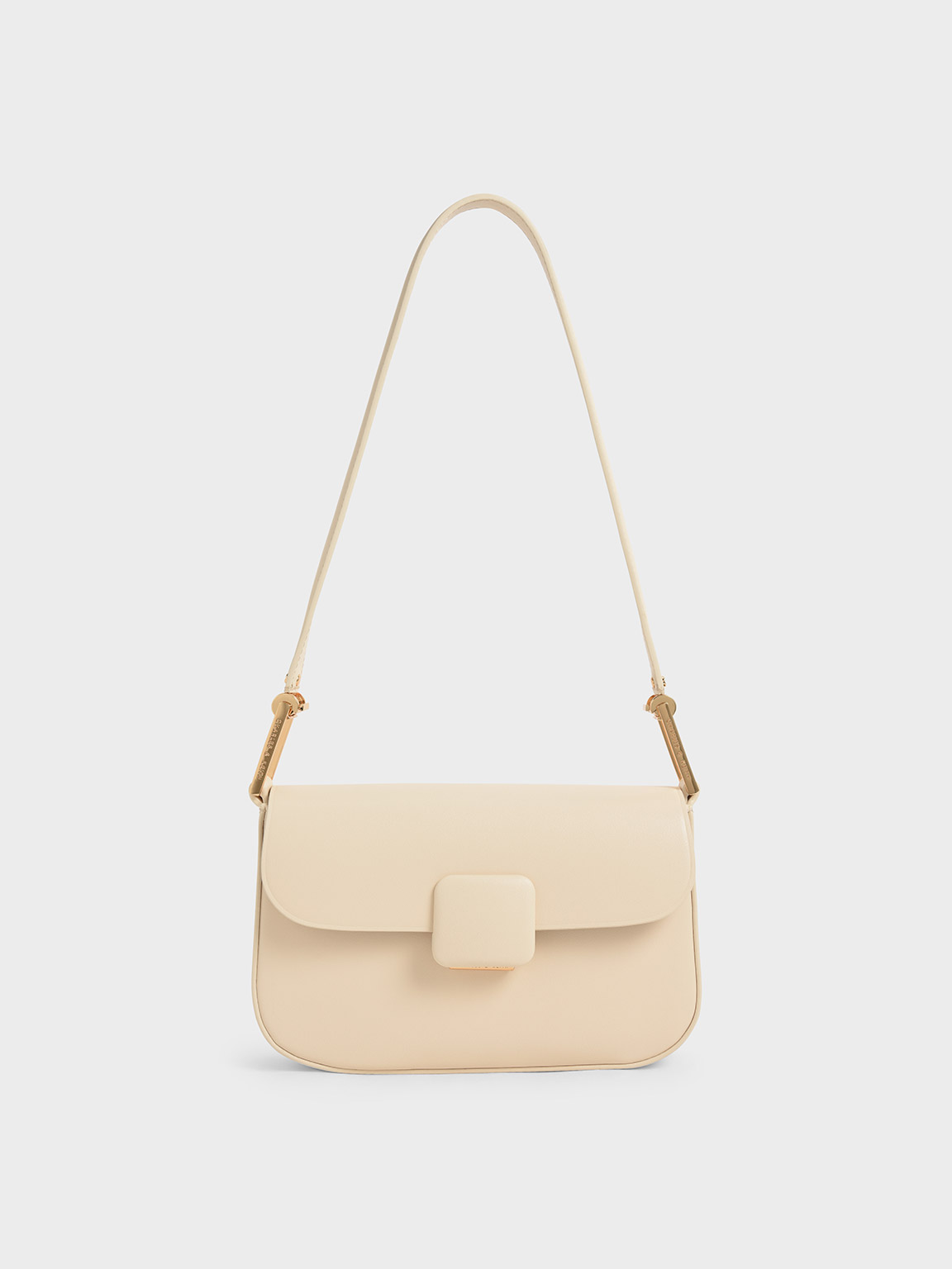 Balta Padlock Crossbody Bag - Beige