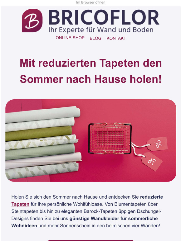 Betreffzeile: Trend-Tapeten entdecken & sparen!