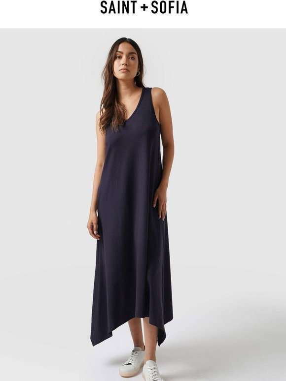 Saint + Sofia: The Noho Dress - Navy | Milled