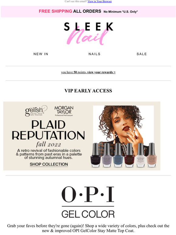 Sleek Nail VIP EARLY ACCESS Gelish & Taylor Fall 2022 Milled