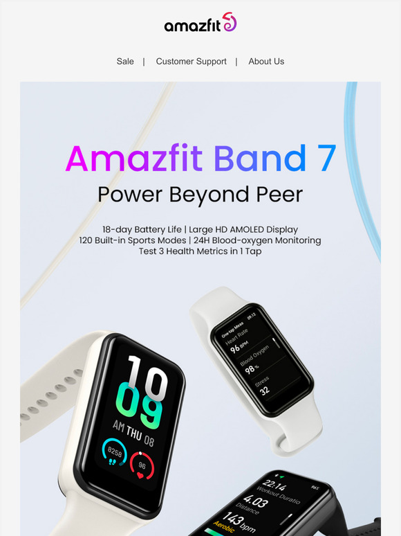 Amazfit Band 7  Power Beyond Peer 