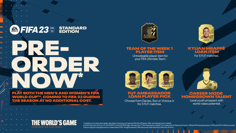 Pre-Order FIFA 23 and get bonus DLC!