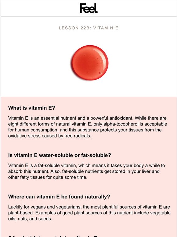 Learn About Vitamin E in 5 Minutes – The Health Dossier with WeAreFeel