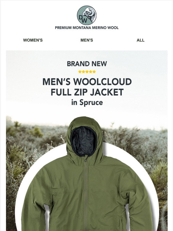 WoolCloud Men's Full Zip Merino Wool Jacket
