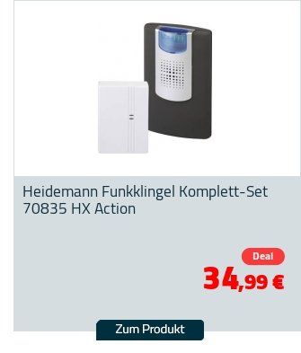 HeidemannFunkklingelKomplettSet70835HXAction
