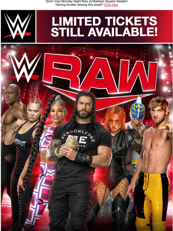 WWE NYC! Limited Tickets Still Available for Raw at MSG! Milled