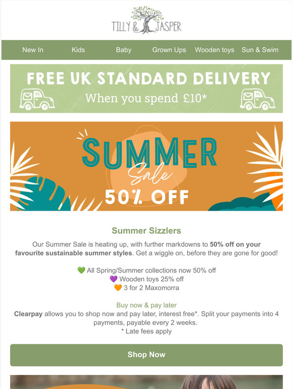 Hot summer deals! 50% off