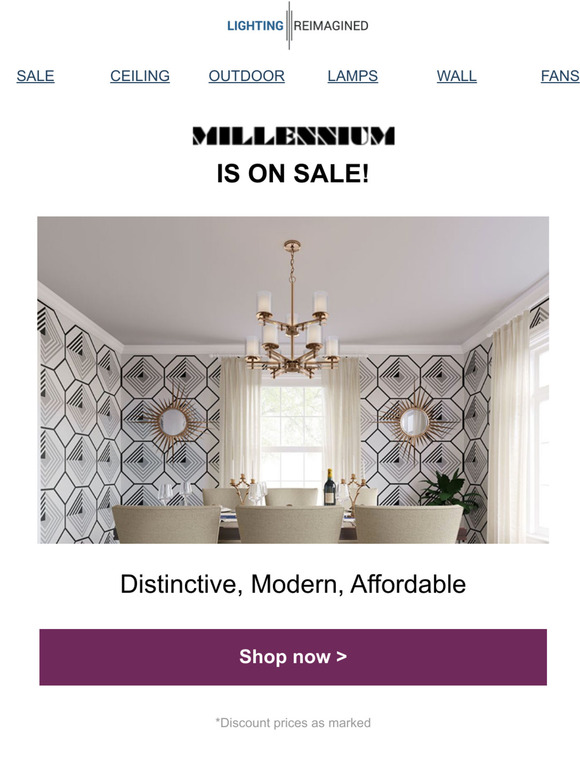 Lighting Reimagined Modern & Affordable Lighting from Millennium Milled