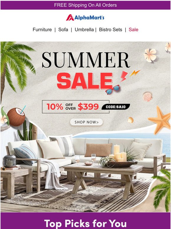 Don't miss out the summer sale! 🌴Patio Bistro Sets You'll love！