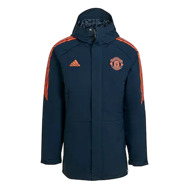 Manchester United Training Stadium Parka Jacket - Navy