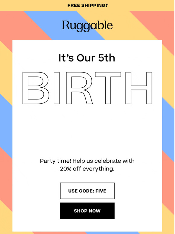 Ruggable Our Sitewide Birthday Sale Starts Now 🎁 Milled