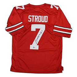 C.J. Stroud Autographed Signed Ohio State Buckeyes Custom #7 Red Jersey - Beckett Authentic
