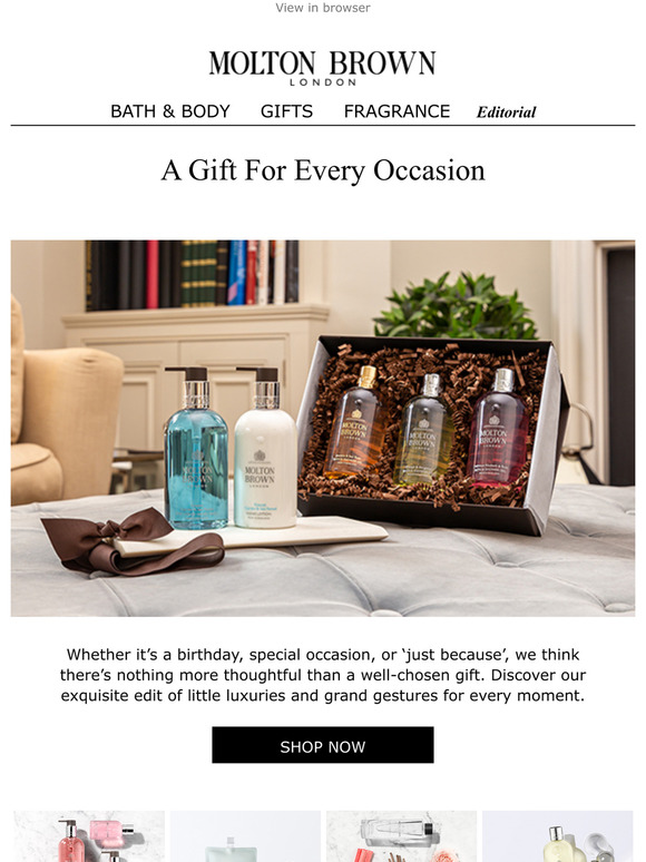 Molton Brown Email Newsletters Shop Sales, Discounts, and Coupon Codes