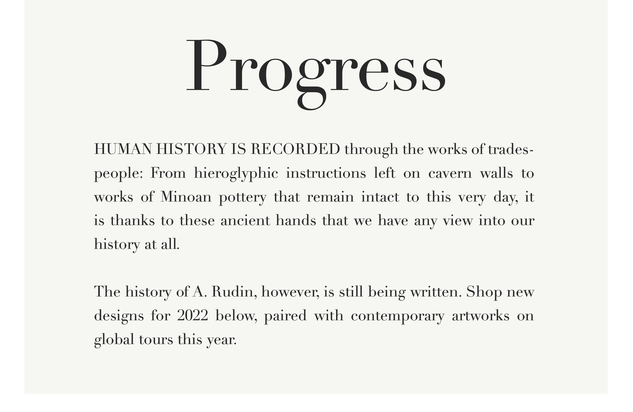 A. Rudin Progress