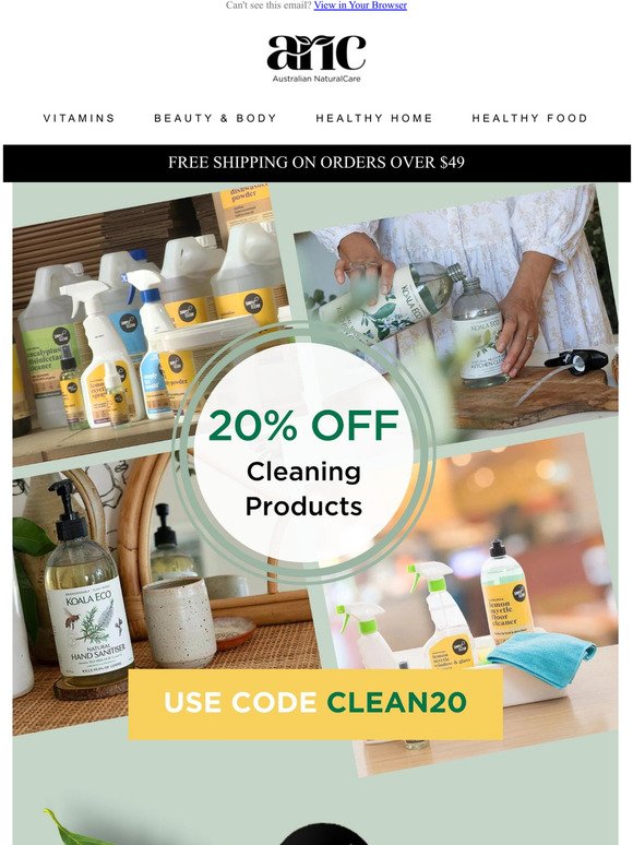 20% Off Natural and Powerful Cleaners!