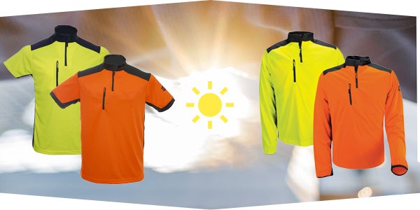 Tee-shirts Coolmax anti UV Solidur