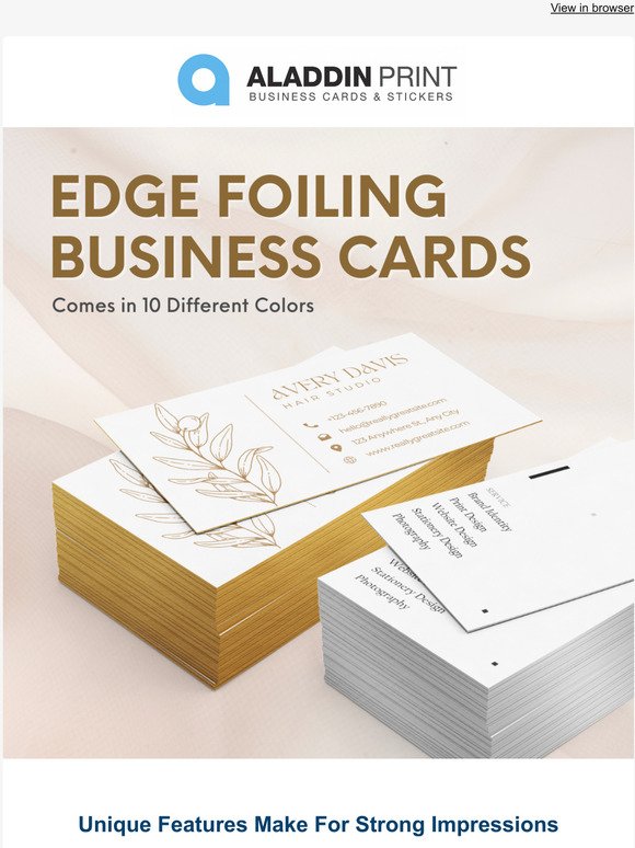 Give Your Brand a Boost with Edge Foiling Business Cards ⬆️