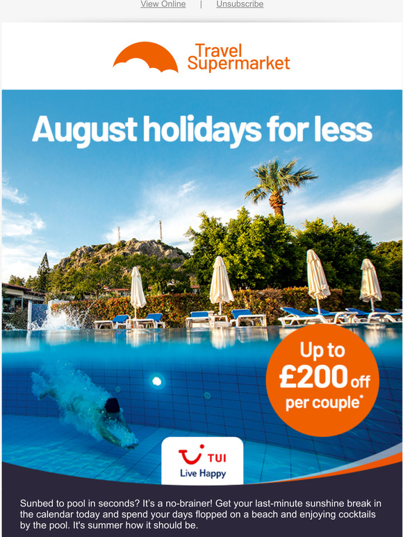 TravelSupermarket: Your last-minute August holiday is here! ☀️ | Milled