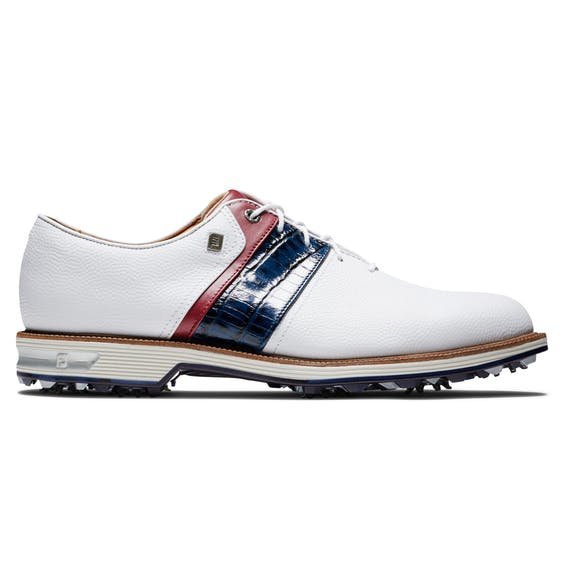 FootJoy Premiere Packard Golf Shoes White/Navy/Red