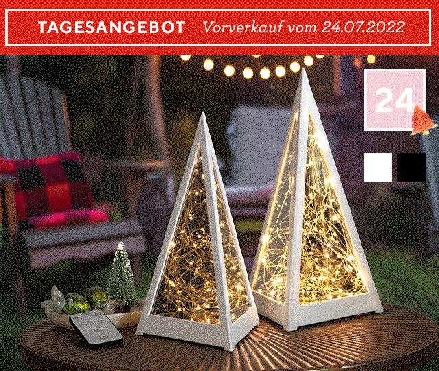 780140 LUMIDA Xmas 2 Deko-Pyramiden 