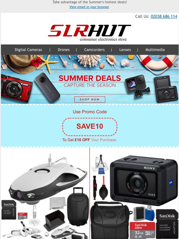 Save an Extra £10 OFF these Great Deals of the Summer.
