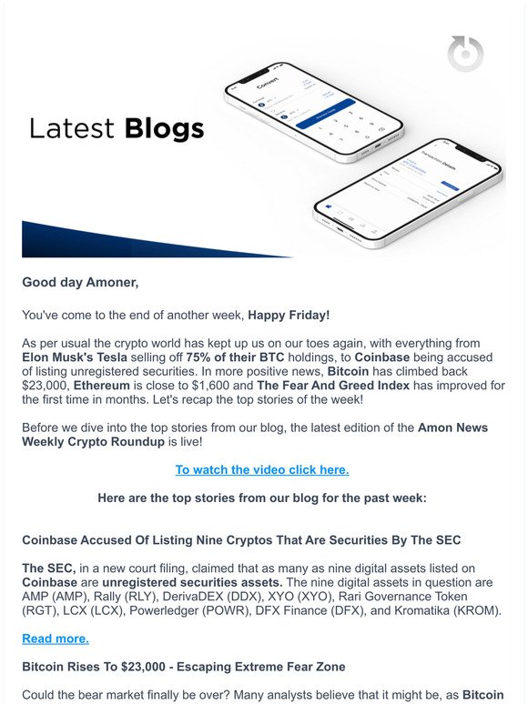 Amon Weekly Blog Highlights | 22 July 2022