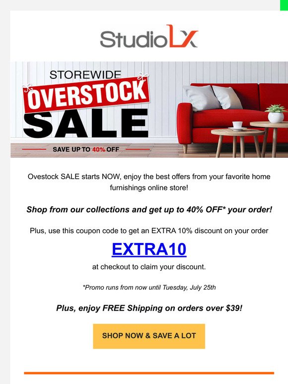 #Overstock Deals for You from StudioLX!