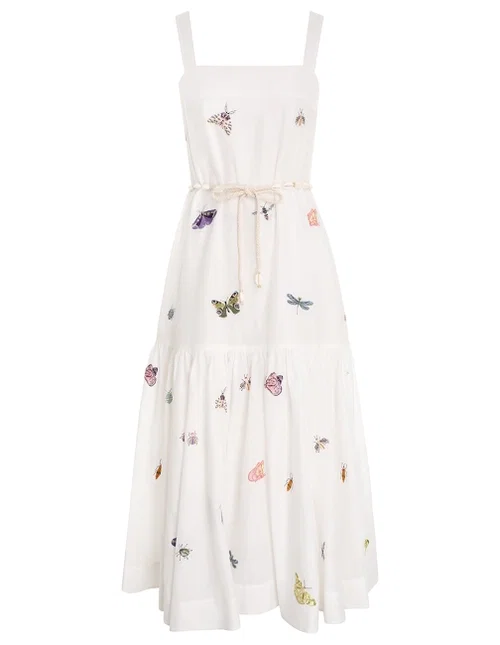 JEANNIE DROP WAIST MIDI DRESS