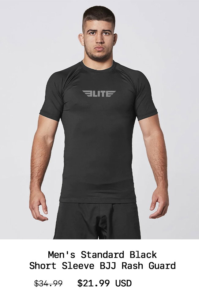 Elite Sports Standard Black/Gray Long Sleeve Brazilian Jiu Jitsu BJJ Rash  Guard - Elite Sports