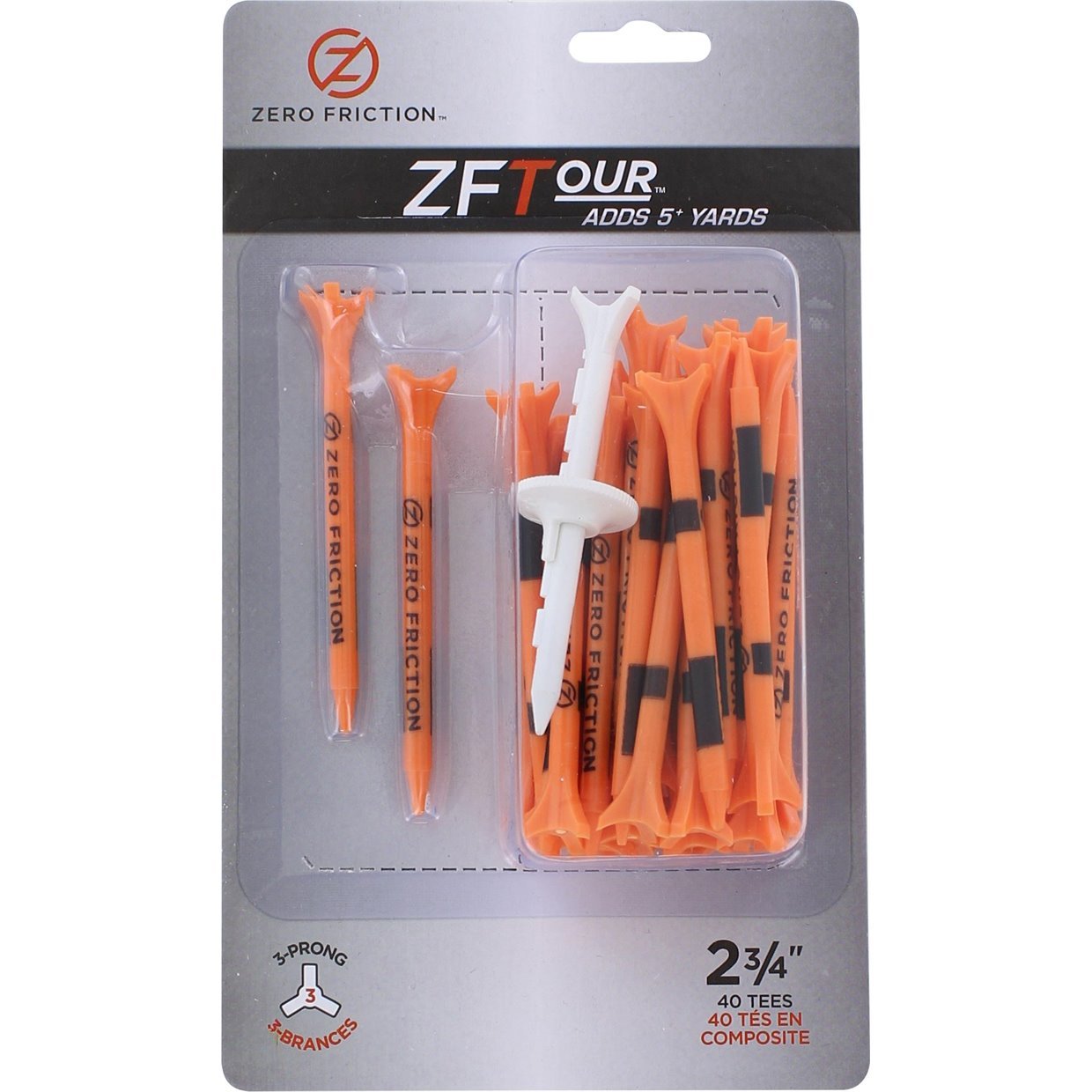 Zero Friction 3-Prong Performance 2 3/4" Golf Tees<br>