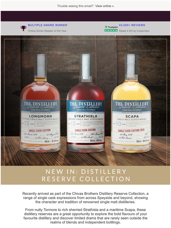 The Whisky Exchange: New In: Distillery Reserve Collection | Milled