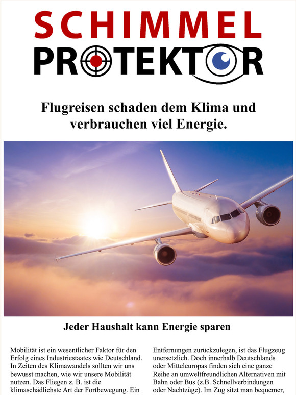 Flugreisen schaden dem Klima und verbrauchen viel Energie ✈️🔋