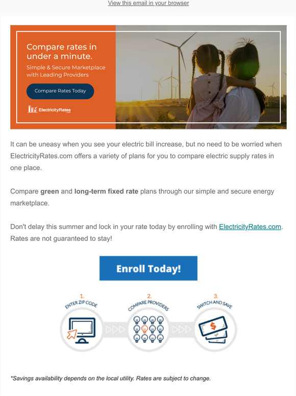 Don't delay. Compare energy plans now.