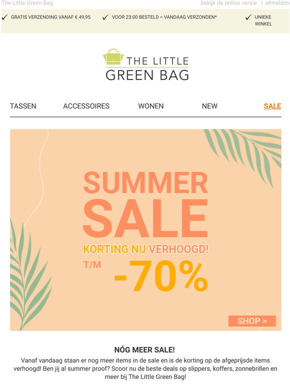Het begin Assimilatie diefstal The Little Green Bag NL Email Newsletters: Shop Sales, Discounts, and  Coupon Codes