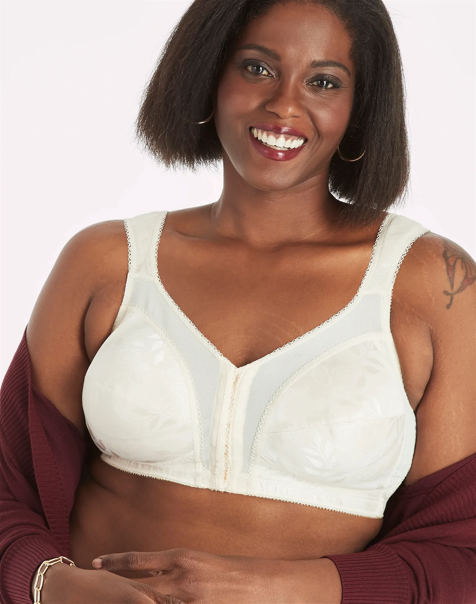 Playtex 18 Hour 4695 Front-Close Wirefree Bra with Flex Back