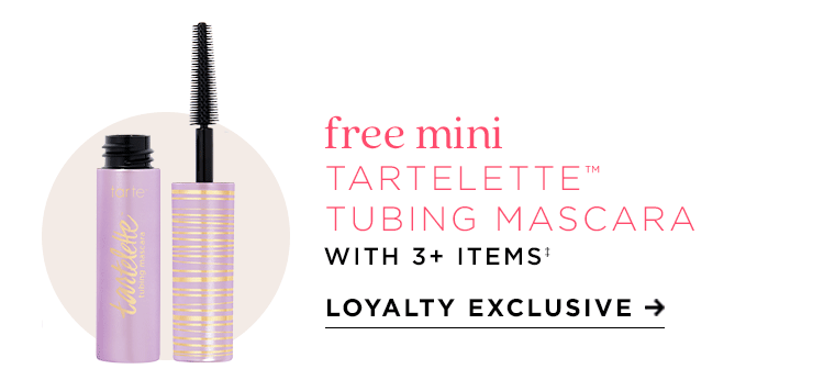 free mini tartelette™ tubing mascara with 3+ items‡