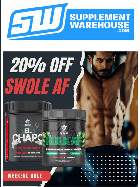 20 Off PreWorkouts, Fat Burners & Proteins