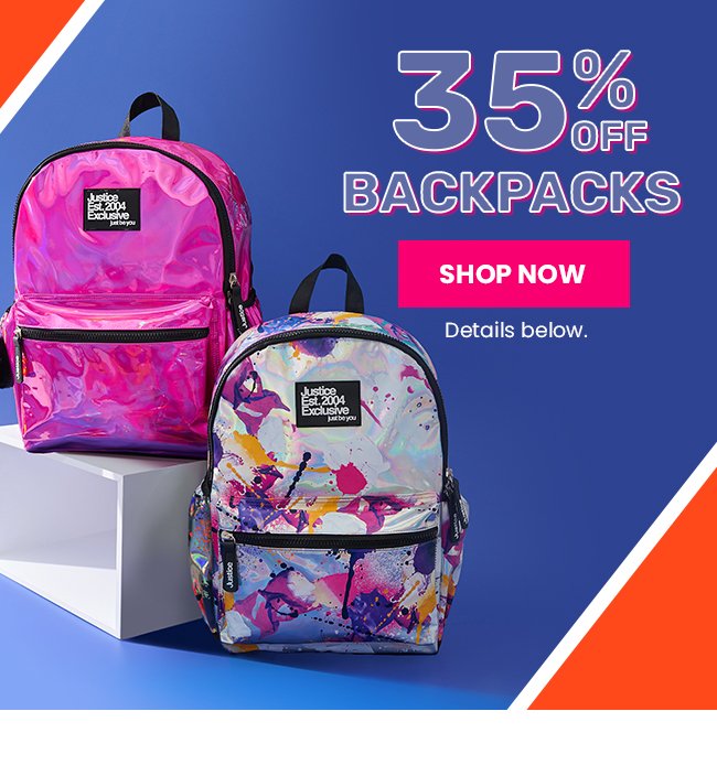 35% Off Backpacks Shop Now