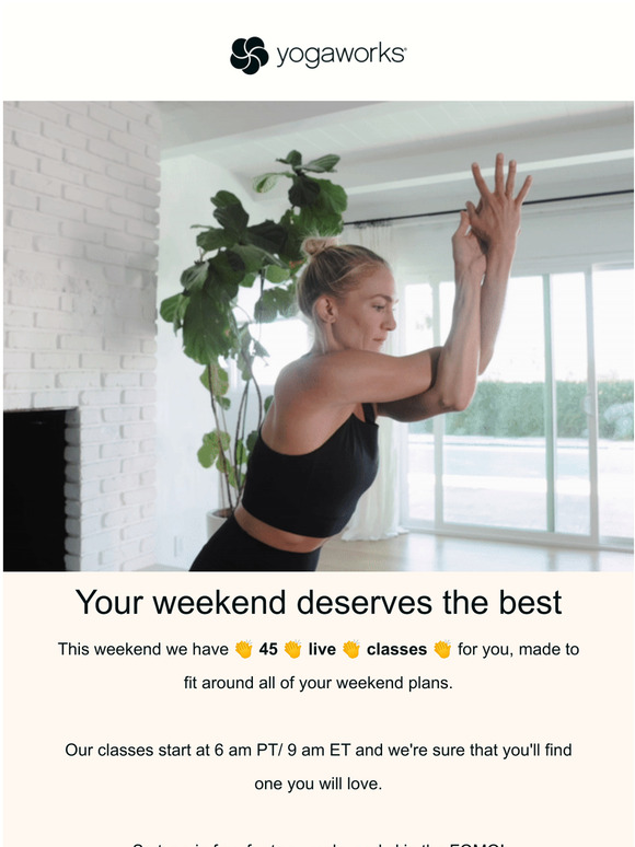 Banish FOMO: Your weekend classes are here