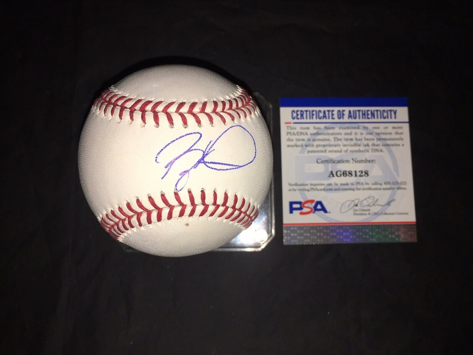Barry Larkin Autographed Signed Official Major League Baseball Cincinnati Reds PSA/DNA