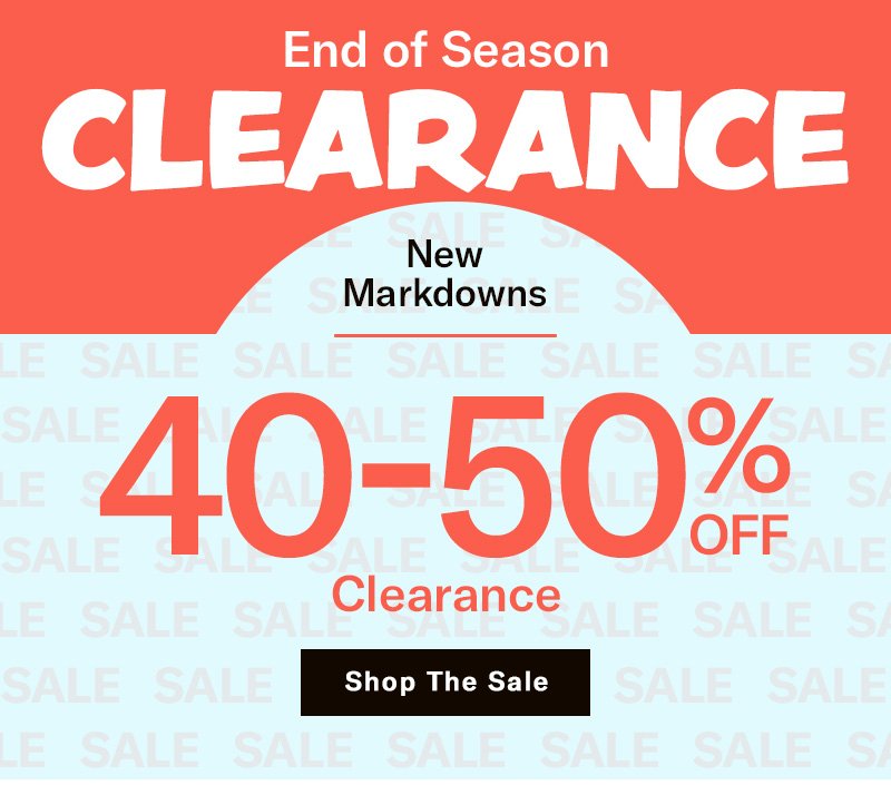 40-50% Off  Clearance