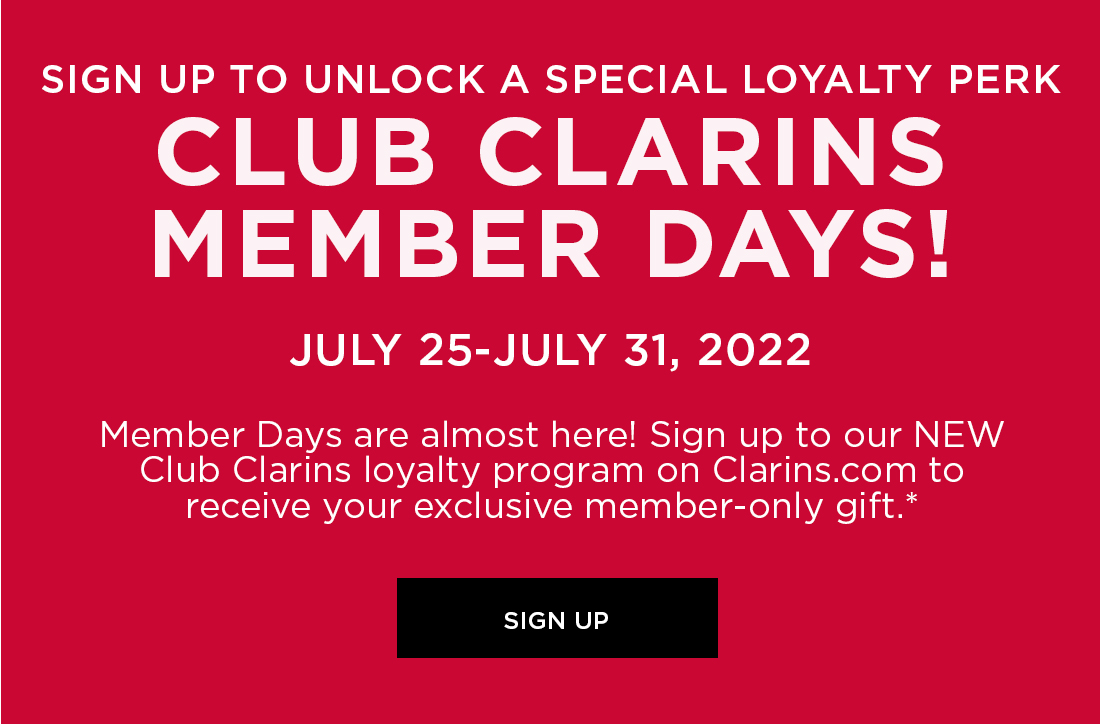 Clarins: Sign up for your exclusive gifts! | Milled