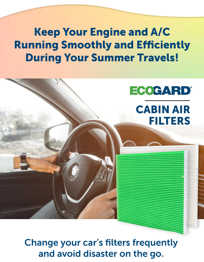 Keep your engine and A/C running smoothly and efficiently during your summer travels. Click to shop EcoGard!