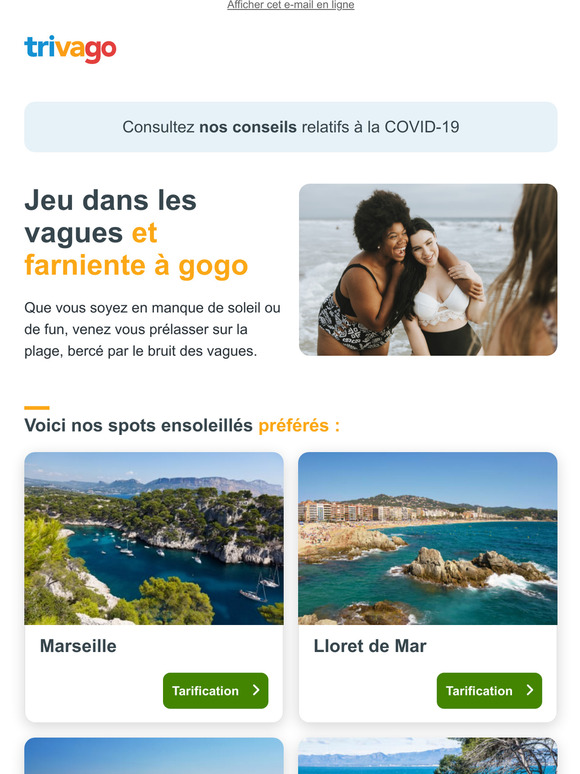 Plage en vue